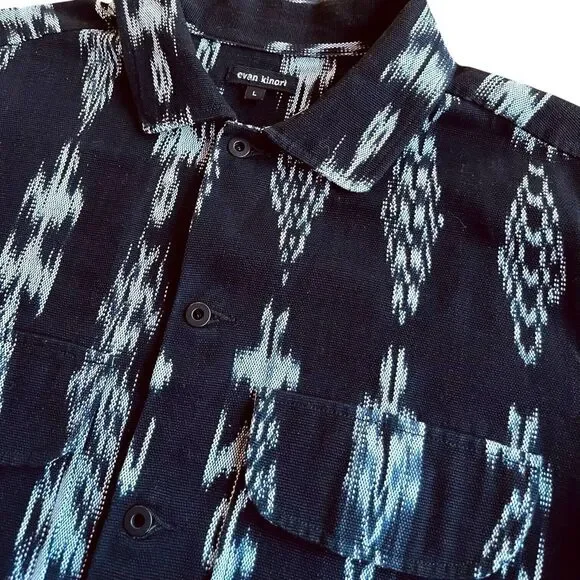 Evan Kinori The Field Shirt in Handwoven Ikat - Large L - Picture 3 of 8
